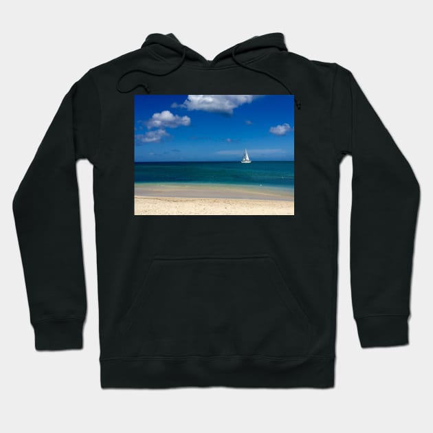 Sailboat in Antigua Hoodie by ephotocard